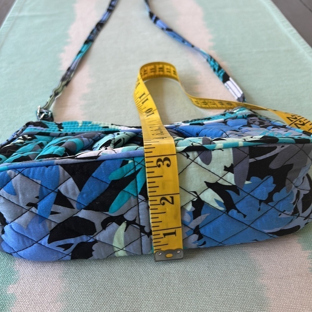 Vera Bradley Camofloral Quilted Mini Crossbody Bag Blue - Picture 11 of 12
